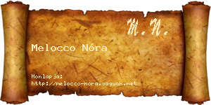 Melocco Nóra névjegykártya