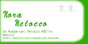 nora melocco business card